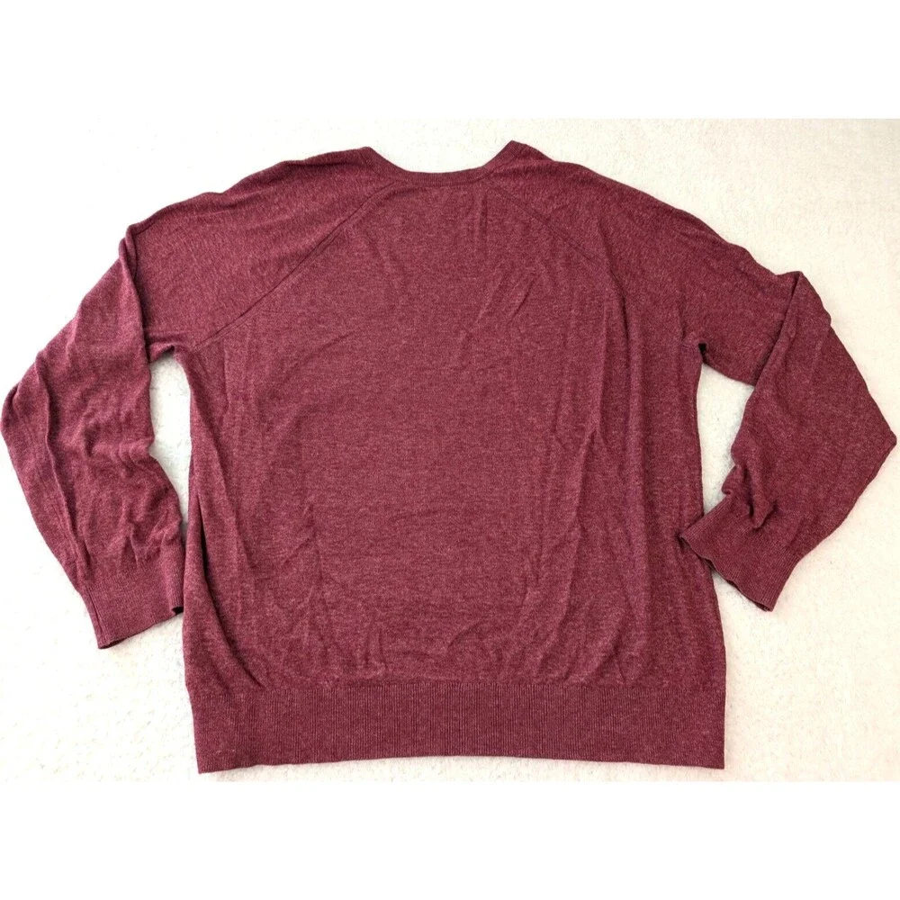 Banana Republic Men's Sweater Long Sleeve V Neck XL Red Luxe